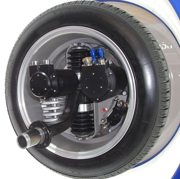 Alles im Rad - Motor, Bremse, Federung
Das System Active Wheel von Michelin lässt einige Komponenten eines Autos in das Rad verschwinden. Damit wird Platz geschaffen und Material gespart.