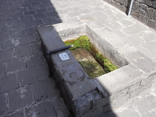 Brunnen tiefliegend
Der Brunnen liegt etwas tiefer als man sich das zum Wasser holen wünscht. Manche Brunnen sind im Laufe der Jahrhunderte im Boden versunken