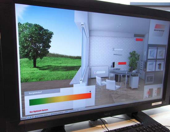 Simulationsprogramm zur Energieeinsparung
Warema hat nicht nur ein tolles Programm an Sonnenschutzprodukten, sondern auch ein Simulationsprogramm zur Energieeinsparung.